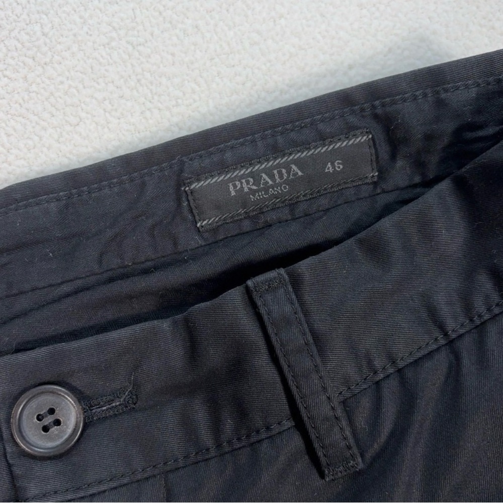 PRADA — MEN’S BLACK TAPERED CHINO PANTS — 46 / 31x29